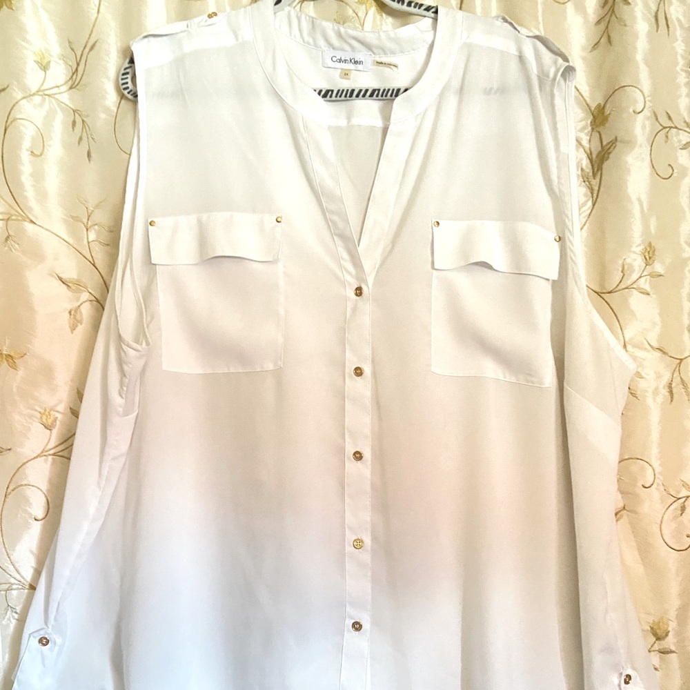 Calvin Klein sleeveless blouse